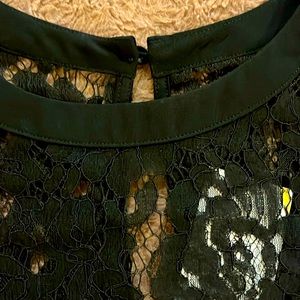 Black dress with lace neck and sleeves